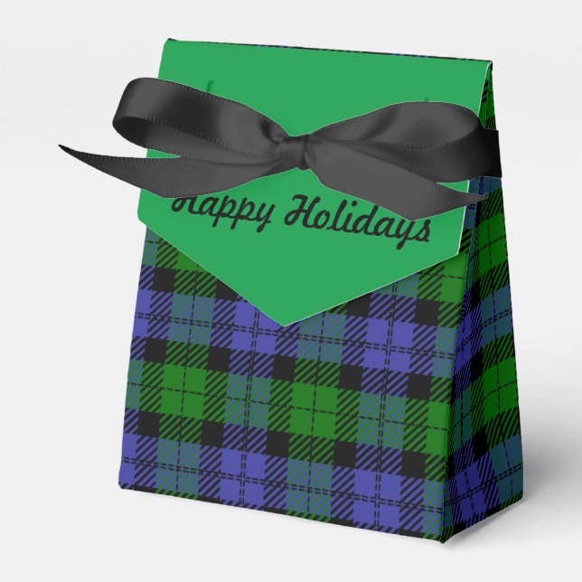 Scottish tartan favour box (Front Side)