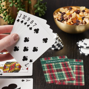 Scottish Tartan Golf Playing Cards – Personalized