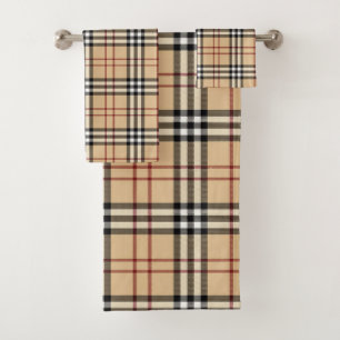 Scottish Tartan Pattern Bath Towel Set