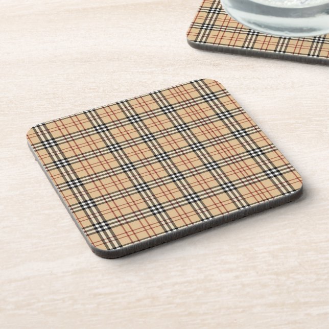 Scottish Tartan Pattern Coaster (Left Side)