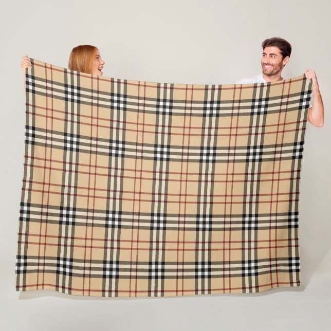 Scottish Tartan Pattern Fleece Blanket (In Situ)