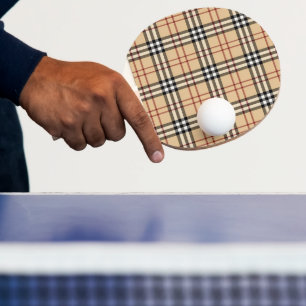 Scottish Tartan Pattern Ping Pong Paddle