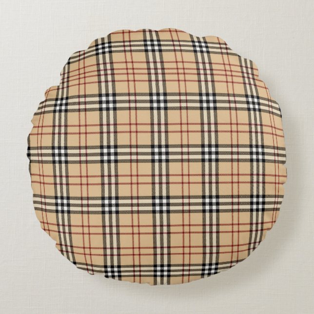 Scottish Tartan Pattern Round Cushion (Front)