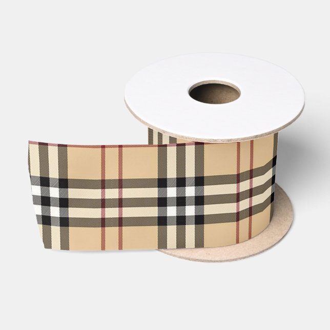 Scottish Tartan Pattern     Satin Ribbon (Spool)