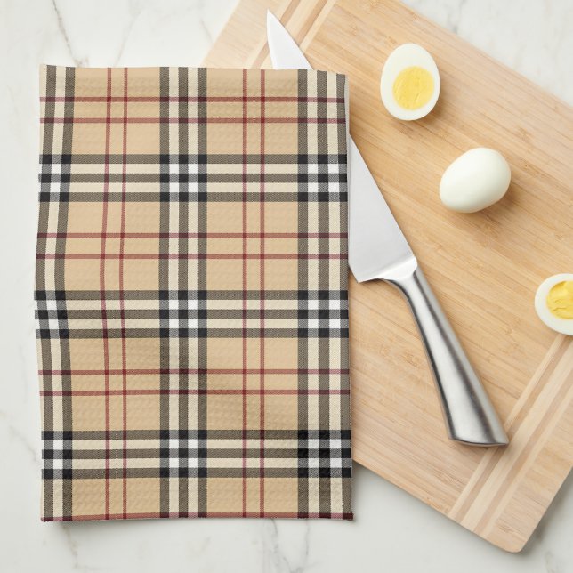 Scottish Tartan Pattern Tea Towel (Quarter Fold)