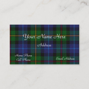 Scottish Tartan Plaid Business Card