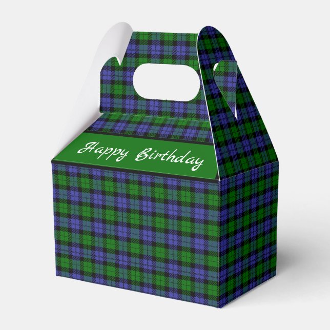 Scottish tartan plaid favour box (Front Side)