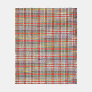 Scottish tartan: red-green-yellow pattern. fleece blanket