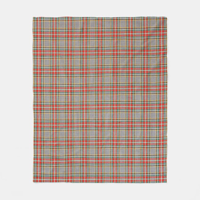 Scottish tartan: red-green-yellow pattern. fleece blanket (Front)