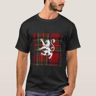 Scottish Tartan Red Plaid Scotland Lion Royal Stew T-Shirt