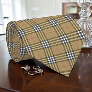 Scottish Tartan Tan Custom Necktie