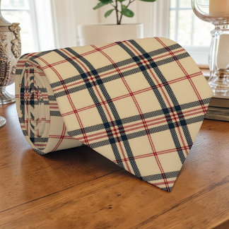 Scottish Tartan Tan Custom Necktie