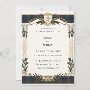 Scottish Tartan Wedding Invitation