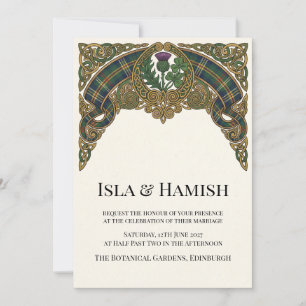 Scottish Tartan Wedding Invitation