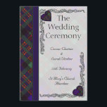 Scottish Tartan Wedding program - Macdonald Clan<br><div class="desc">Impress your guest with these superb Tartan Wedding programs. Show off your heritage,  or ideal fro a Themed Wedding.</div>
