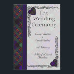 Scottish Tartan Wedding program - Macdonald Clan<br><div class="desc">Impress your guest with these superb Tartan Wedding programs. Show off your heritage,  or ideal fro a Themed Wedding.</div>