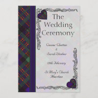 Scottish Tartan Wedding program - Macdonald Clan