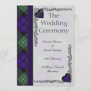 Scottish Tartan Wedding program - Mackenzie