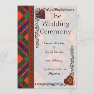 Scottish Tartan Wedding program - Maclean of Duart