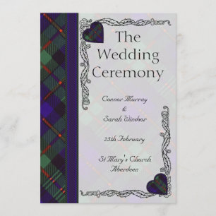 Scottish Tartan Wedding program - Murray
