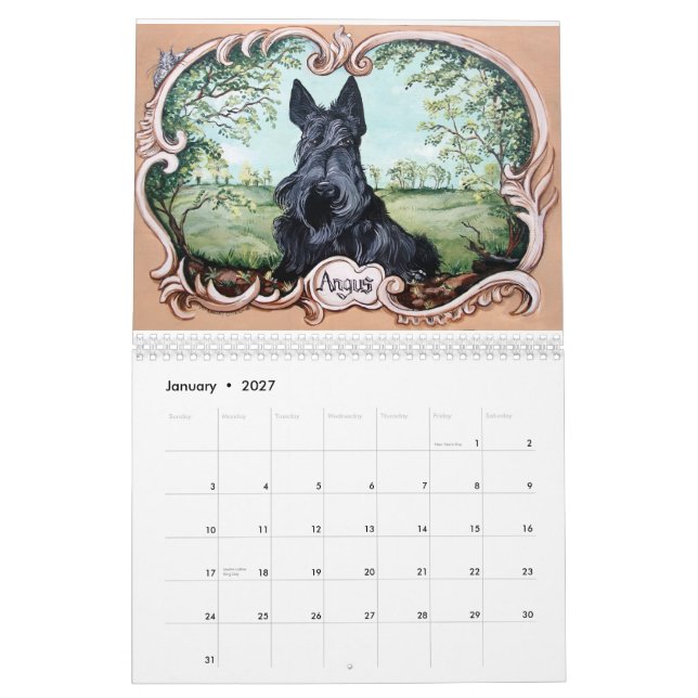 Scottish Terrier 2014 Calendar (Jan 2027)