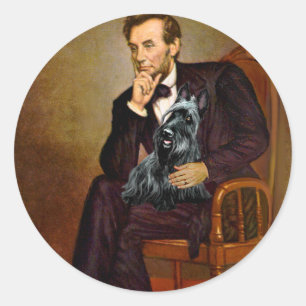 Scottish Terrier 3 - Lincoln Classic Round Sticker