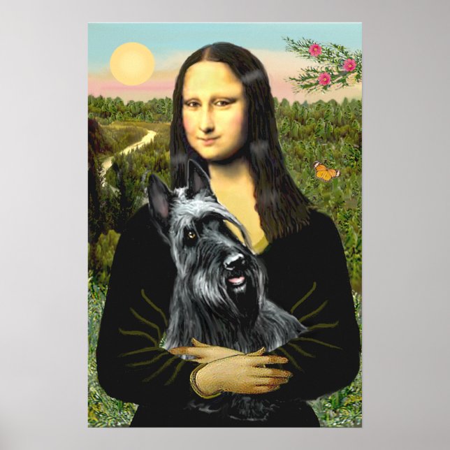 Scottish Terrier 3 - Mona Lisa Poster (Front)
