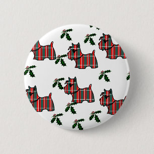 SCOTTISH TERRIER 6 CM ROUND BADGE