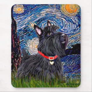 Scottish Terrier 6 - Starry Night (Vertical) Mouse Pad