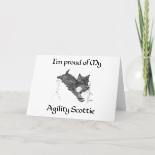 Scottish Terrier Agility Greeting Card