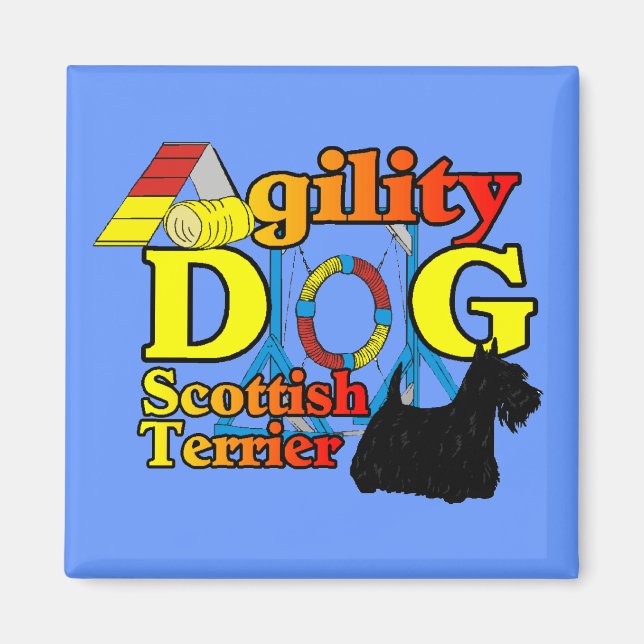 Scottish_Terrier_Agility Magnet (Front)