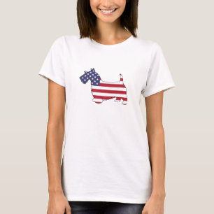 Scottish terrier - "american flag" T-Shirt