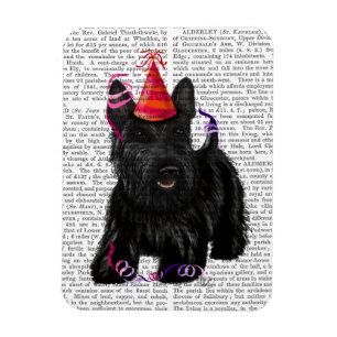 Scottish Terrier and Party Hat Magnet
