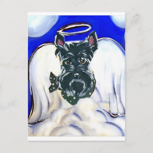 Scottish terrier angel postcard (Front)