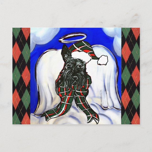 Scottish terrier angel postcard (Front)