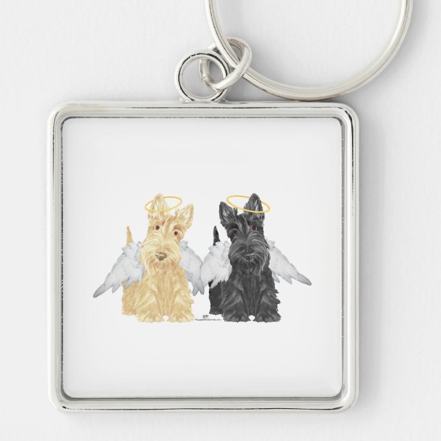 Scottish Terrier Angels Key Ring (Front)