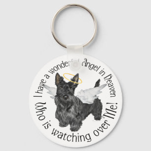 Scottish Terrier Angels Key Ring