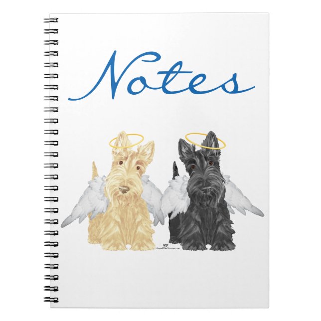 Scottish Terrier Angels Notebook (Front)