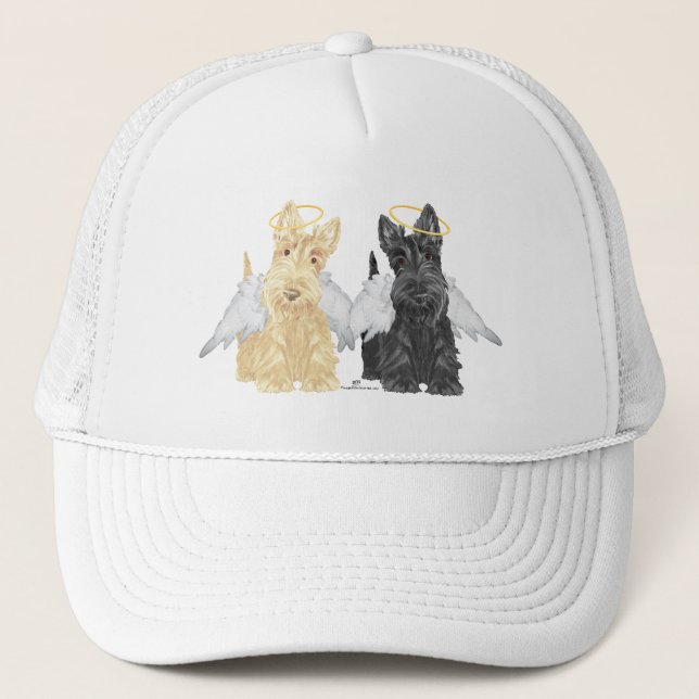 Scottish Terrier Angels Trucker Hat (Front)