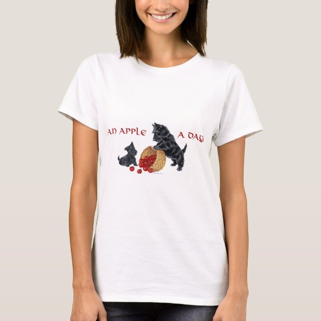 Scottish Terrier Apple Harvest T-Shirt (Front)