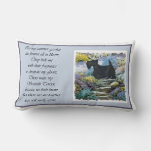 Scottish Terrier Art Gifts Lumbar Cushion