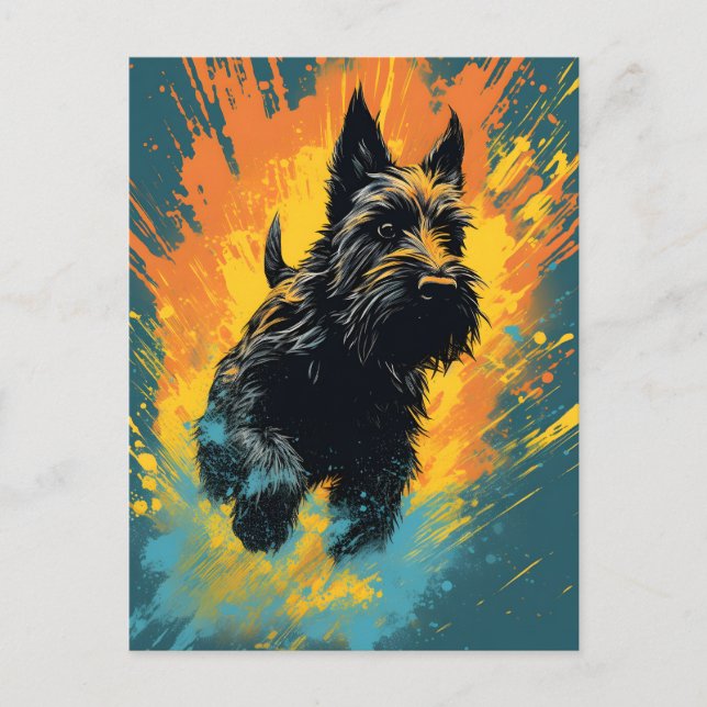 Scottish Terrier art Postcard (Front)