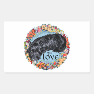 Scottish Terrier: Aye, Love! Rectangular Sticker
