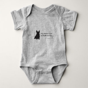 scottish terrier baby bodysuit