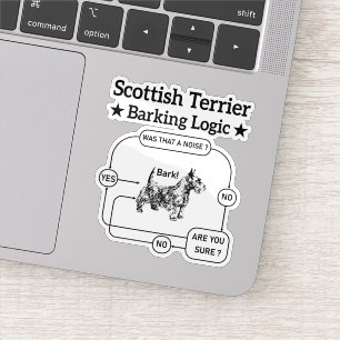 Scottish Terrier Barking Logic Funny Dog Sarcastic
