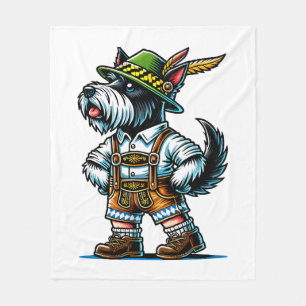 Scottish Terrier Bavaria Fleece Blanket