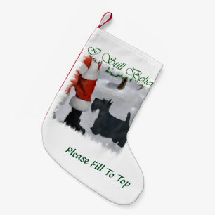 Scottish Terrier Believe Christmas Small Christmas Stocking