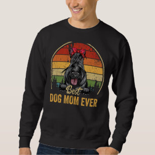Scottish Terrier Best Dog Mum Ever Retro Mum Moth Sweatshirt