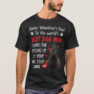 Scottish Terrier Best Dog Mum Valentines Day Funny T-Shirt