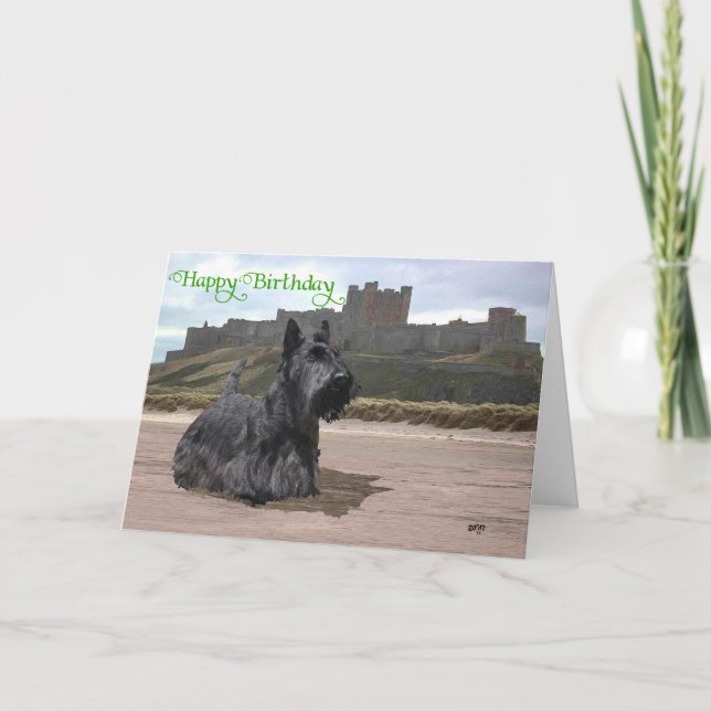 Scottish Terrier Birthday Card (Front)